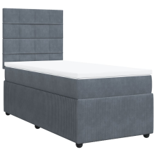 vidaXL sötétszürke bársony rugós ágy matraccal 80 x 200 cm (3292191) ágy és ágykellék