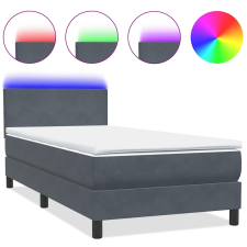vidaXL sötétszürke bársony rugós ágy matraccal 80x210 cm (3316666) ágy és ágykellék