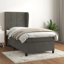 vidaXL sötétszürke bársony rugós ágy matraccal 90x190 cm ágy és ágykellék