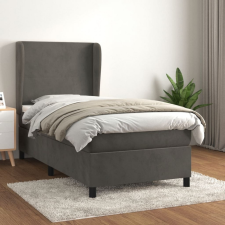 vidaXL sötétszürke bársony rugós ágy matraccal 90x190 cm ágy és ágykellék