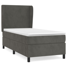 vidaXL sötétszürke bársony rugós ágy matraccal 90x190 cm (3129064) ágy és ágykellék