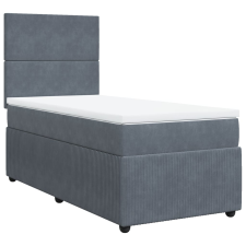 vidaXL sötétszürke bársony rugós ágy matraccal 90x190 cm (3292209) ágy és ágykellék