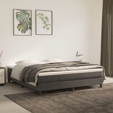vidaXL Sötétszürke bársony rugós ágykeret 180x200 cm ágy és ágykellék