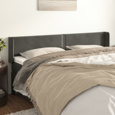 vidaXL sötétszürke bársony szárnyas fejtámla 183x16x78/88 cm ágy és ágykellék