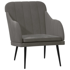 vidaXL sötétszürke bársonyfotel 63 x 76 x 80 cm (351455) bútor