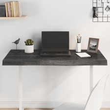 vidaXL sötétszürke kezelt tömör tölgyfa asztallap 100x40x6 cm bútor