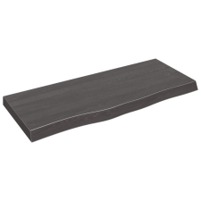 vidaXL sötétszürke kezelt tömör tölgyfa asztallap 100x40x6 cm (3156427) bútor