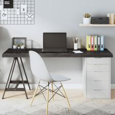 vidaXL Sötétszürke kezelt tömör tölgyfa asztallap 160x60x6 cm bútor