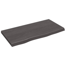 vidaXL sötétszürke kezelt tömör tölgyfa asztallap 80x40x4 cm (3156417) bútor