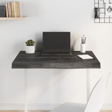 vidaXL sötétszürke kezelt tömör tölgyfa asztallap 80x60x6 cm bútor