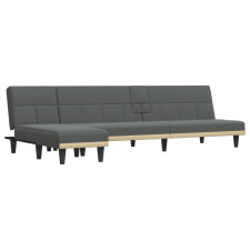 vidaXL sötétszürke L-alakú szövet kanapéágy 255x140x70 cm (3157227) bútor