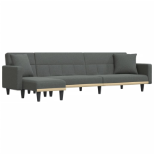 vidaXL sötétszürke L-alakú szövet kanapéágy 275x140x70 cm (3157233) bútor