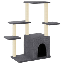 vidaXL sötétszürke macskabútor szizál kaparófával 97,5 cm (172051) macskafelszerelés