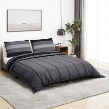 vidaXL sötétszürke pamut ágyneműhuzat-garnitúra 155 x 220 cm lakástextília