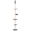 vidaXL sötétszürke plafonig érő kaparófa 263,5-289,5 cm (171710)