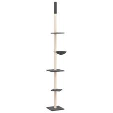 vidaXL sötétszürke plafonig érő kaparófa 263,5-289,5 cm (171710) macskabútor
