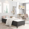 vidaXL Sötétszürke rugós szövetágy 100 x 200 cm