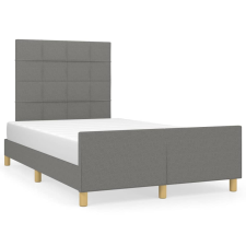vidaXL sötétszürke szövet ágykeret fejtámlával 120 x 200 cm (3125042) ágy és ágykellék