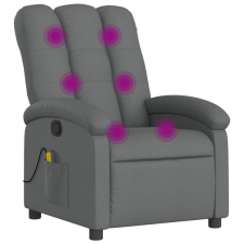 vidaXL sötétszürke szövet dönthető masszázsfotel (371740) masszázsfotel
