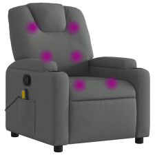 vidaXL sötétszürke szövet dönthető masszázsfotel (372378) masszázsfotel