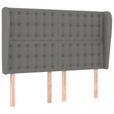 vidaXL sötétszürke szövet fejtámla szárnyakkal 147 x 23 x 118/128 cm (3118389) ágy és ágykellék