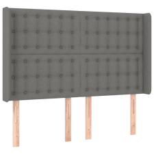 vidaXL sötétszürke szövet fejtámla szárnyakkal 147x16x118/128 cm (3120013) ágy és ágykellék