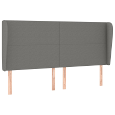 vidaXL sötétszürke szövet fejtámla szárnyakkal 183x23x118/128 cm (3117691) ágy és ágykellék