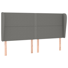 vidaXL sötétszürke szövet fejtámla szárnyakkal 183x23x118/128 cm (3117831) ágy és ágykellék