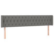 vidaXL sötétszürke szövet fejtámla szárnyakkal 203x16x78/88 cm (3119127) ágy és ágykellék