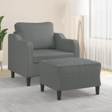 vidaXL sötétszürke szövet kanapéfotel lábtartóval 60 cm bútor