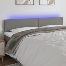 vidaXL sötétszürke szövet LED-es fejtámla 200x5x78/88 cm ágy és ágykellék