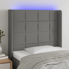 vidaXL sötétszürke szövet LED-es fejtámla 83x16x118/128 cm ágy és ágykellék