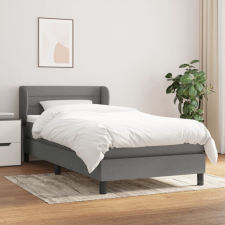 vidaXL sötétszürke szövet rugós ágy matraccal 100 x 200 cm ágy és ágykellék