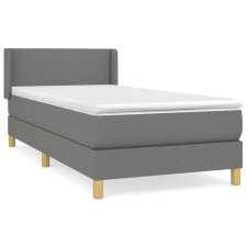 vidaXL sötétszürke szövet rugós ágy matraccal 100 x 200 cm (3130090) ágy és ágykellék