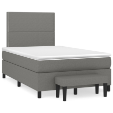 vidaXL sötétszürke szövet rugós ágy matraccal 120 x 190 cm ágy és ágykellék