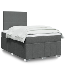 vidaXL sötétszürke szövet rugós ágy matraccal 120 x 190 cm ágy és ágykellék