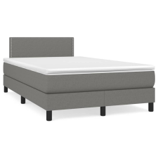 vidaXL sötétszürke szövet rugós ágy matraccal 120 x 200 cm (3139962) ágy és ágykellék