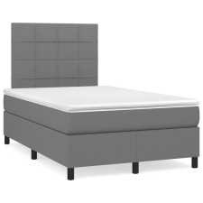 vidaXL sötétszürke szövet rugós ágy matraccal 120 x 200 cm (3141762) ágy és ágykellék
