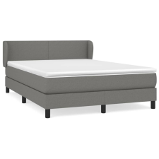 vidaXL sötétszürke szövet rugós ágy matraccal 140 x 190 cm (3126078) ágy és ágykellék