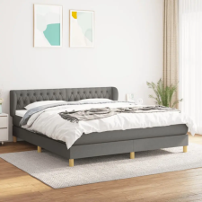 vidaXL sötétszürke szövet rugós ágy matraccal 180 x 200 cm ágy és ágykellék
