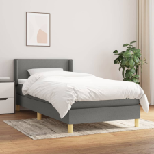 vidaXL sötétszürke szövet rugós ágy matraccal 80 x 200 cm ágy és ágykellék