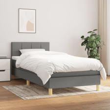 vidaXL sötétszürke szövet rugós ágy matraccal 80 x 200 cm ágy és ágykellék