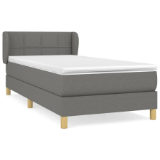 vidaXL sötétszürke szövet rugós ágy matraccal 80 x 200 cm (3126758) ágy és ágykellék