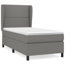 vidaXL sötétszürke szövet rugós ágy matraccal 80 x 200 cm (3127838) ágy és ágykellék