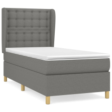 vidaXL sötétszürke szövet rugós ágy matraccal 80 x 200 cm (3128798) ágy és ágykellék