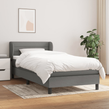vidaXL sötétszürke szövet rugós ágy matraccal 90 x 200 cm ágy és ágykellék
