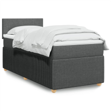 vidaXL sötétszürke szövet rugós ágy matraccal 90x190 cm ágy és ágykellék