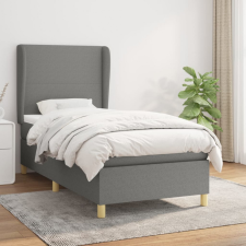 vidaXL sötétszürke szövet rugós ágy matraccal 90x190 cm ágy és ágykellék