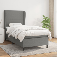 vidaXL sötétszürke szövet rugós ágy matraccal 90x190 cm ágy és ágykellék
