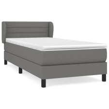 vidaXL sötétszürke szövet rugós ágy matraccal 90x190 cm (3126286) ágy és ágykellék